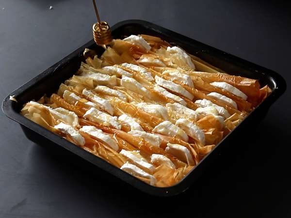 Sós ráncos torta kecskesajttal és mézzel - Előkészítés lépés 7