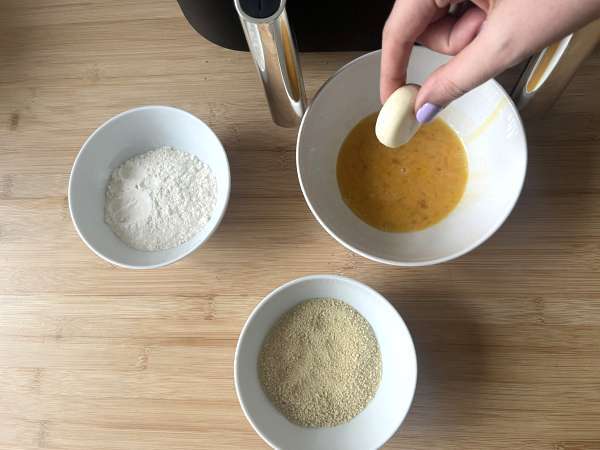 Air fryer panírozott babybels - Előkészítés lépés 1