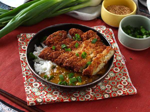 Panírozott padlizsán panko zsemlemorzsával, katsu-stílusú japán curry, de vegetáriánusan - Előkészítés lépés 17