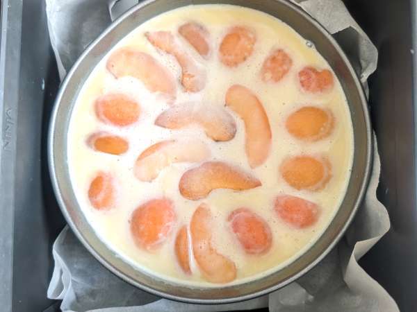 Sárgabarack clafoutis Air Fryerrel - Előkészítés lépés 5
