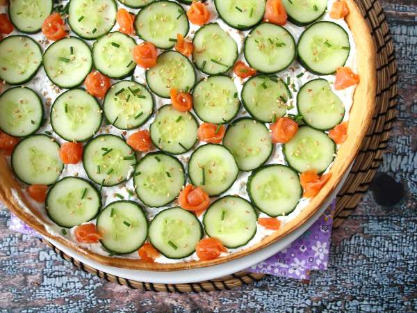 Szuper frissítő nyári torta: ricotta, uborka és füstölt lazac - Előkészítés lépés 10
