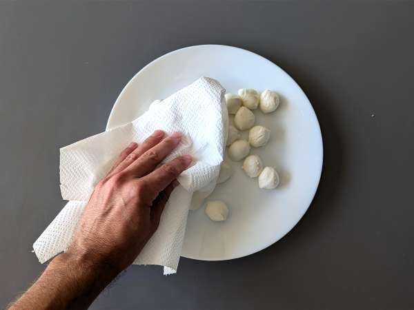 Mozzarelline légsütőben - Előkészítés lépés 1