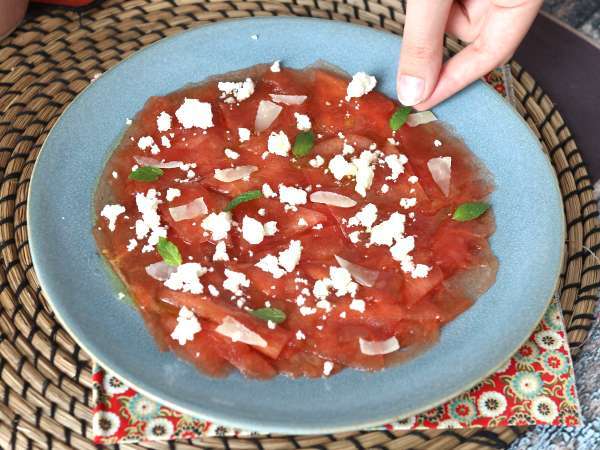 Görögdinnye carpaccio: a frissítő nyári előétel - Előkészítés lépés 4