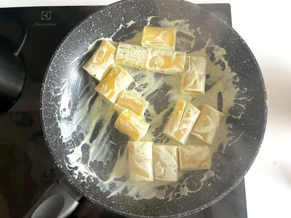 Tészta ricotta krémmel és bazsalikommal - Előkészítés lépés 6