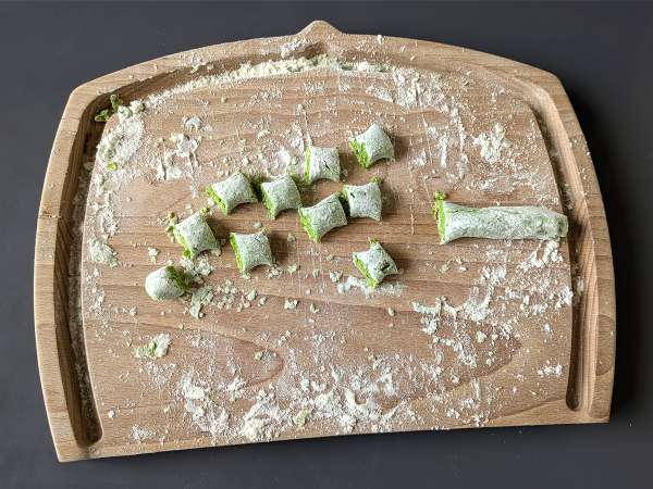 Borsó gnocchi gombamártással - Előkészítés lépés 4