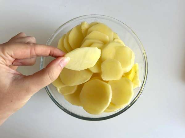 Burgonya gratin Air Fryerrel - Előkészítés lépés 1