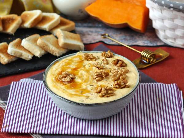 Krémes sütőtök és feta pástétom egy kis mézzel - Előkészítés lépés 6