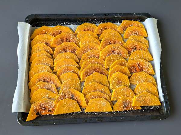 Vegetáriánus sütőtök parmigiana - Előkészítés lépés 3