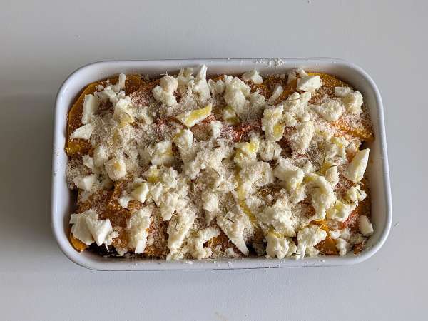 Vegetáriánus sütőtök parmigiana - Előkészítés lépés 6
