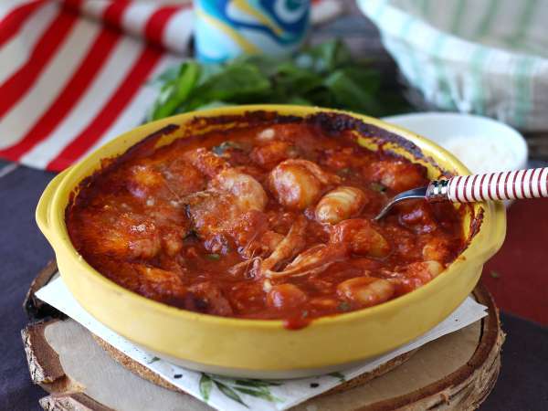 Gyors és kényelmes paradicsomos és mozzarellás gnocchi gratin - gnocchi alla sorrentina a sütőben - Előkészítés lépés 7