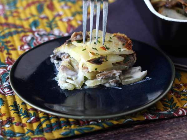 Gratin burgonya gombával - Előkészítés lépés 10