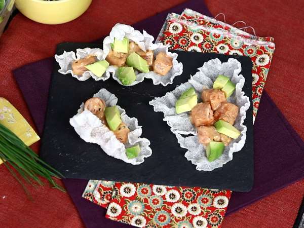 Ázsiai taco: lazactatár rizses chipsben - Előkészítés lépés 5