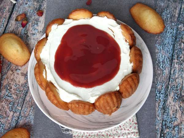 Vörös gyümölcsös charlotte madeleines-szel - Előkészítés lépés 9