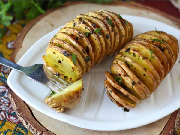 Hasselback burgonya légsütőben: ropogós, szájban olvadó és ultraegyszerű! - Előkészítés lépés 7