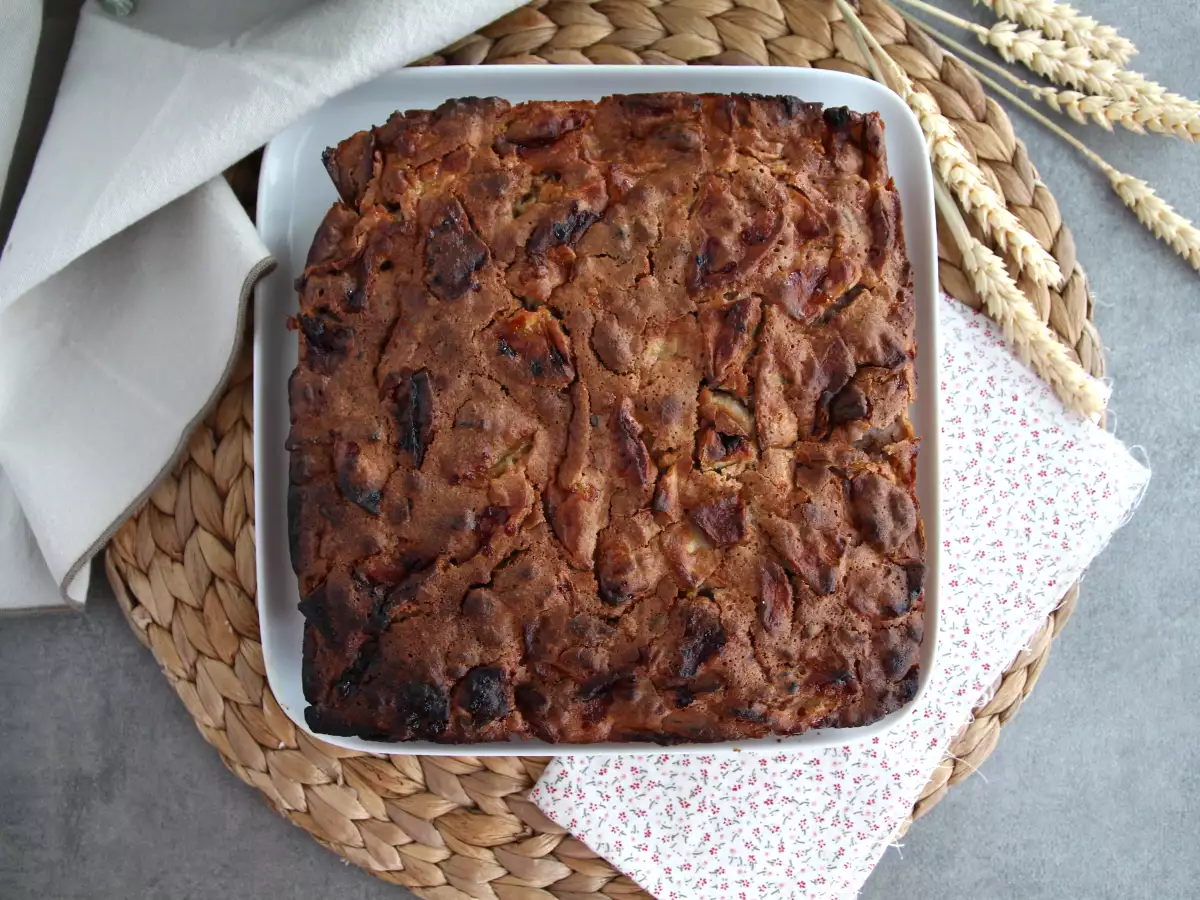 Alma, dió és fahéjas torta - fotó 4