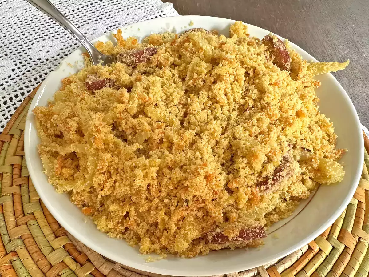 Arany pepperoni farofa tojással és sárgarépával - fotó 2