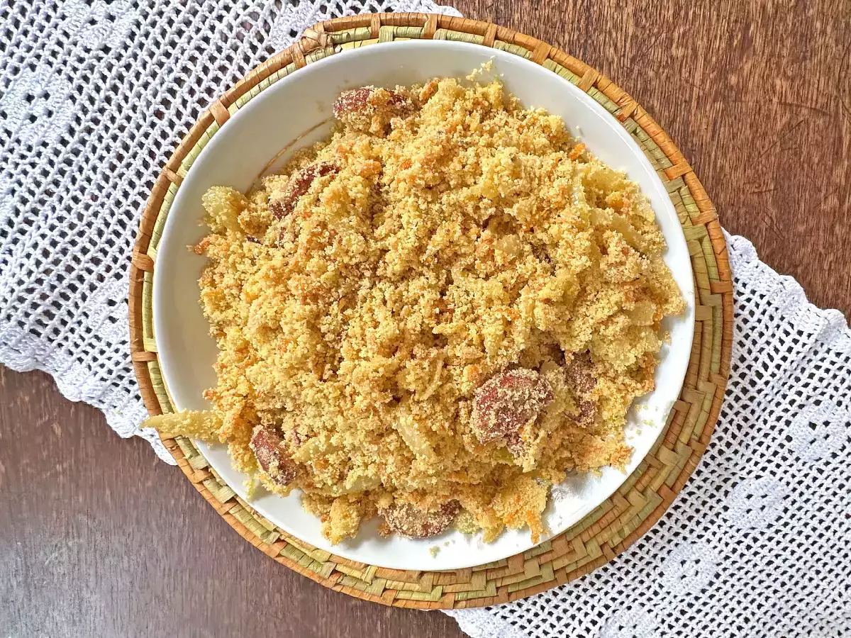 Arany pepperoni farofa tojással és sárgarépával - fotó 3