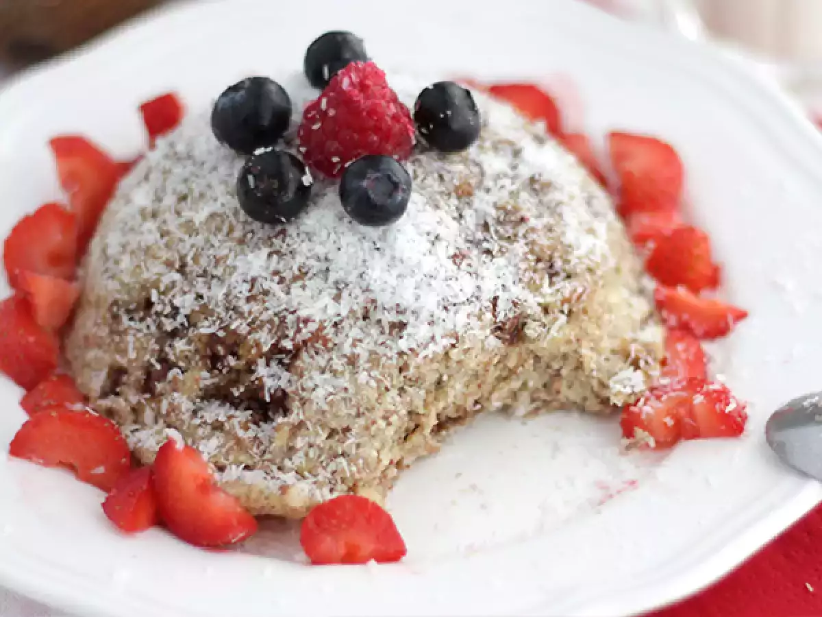 Banános kókuszos tál torta - laktóz- és gluténmentes - fotó 2