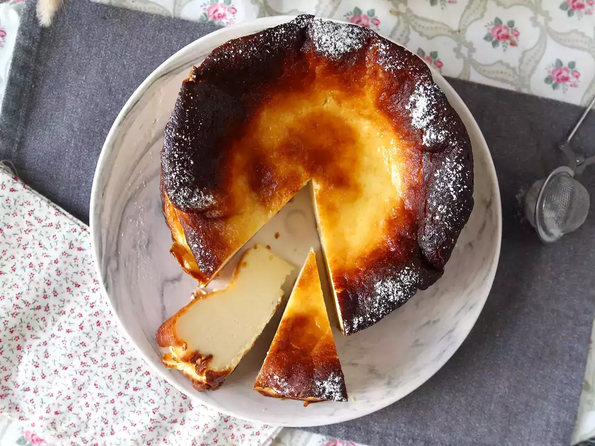 Baszk sajttorta - fotó 4
