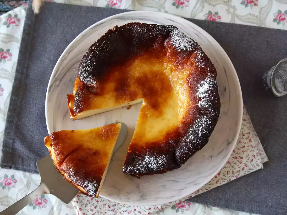 Baszk sajttorta - fotó 6