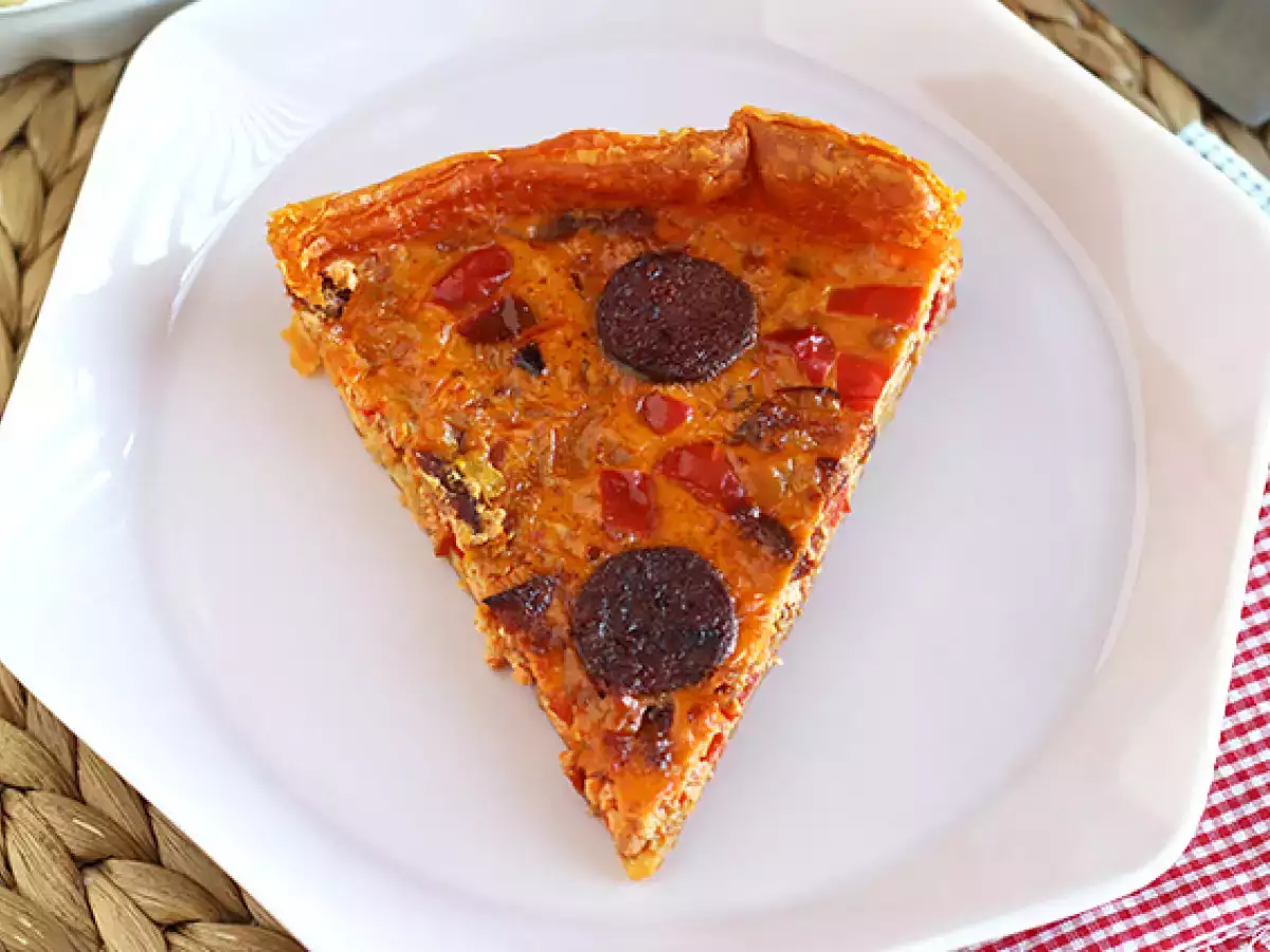 Bors és chorizo quiche - fotó 4
