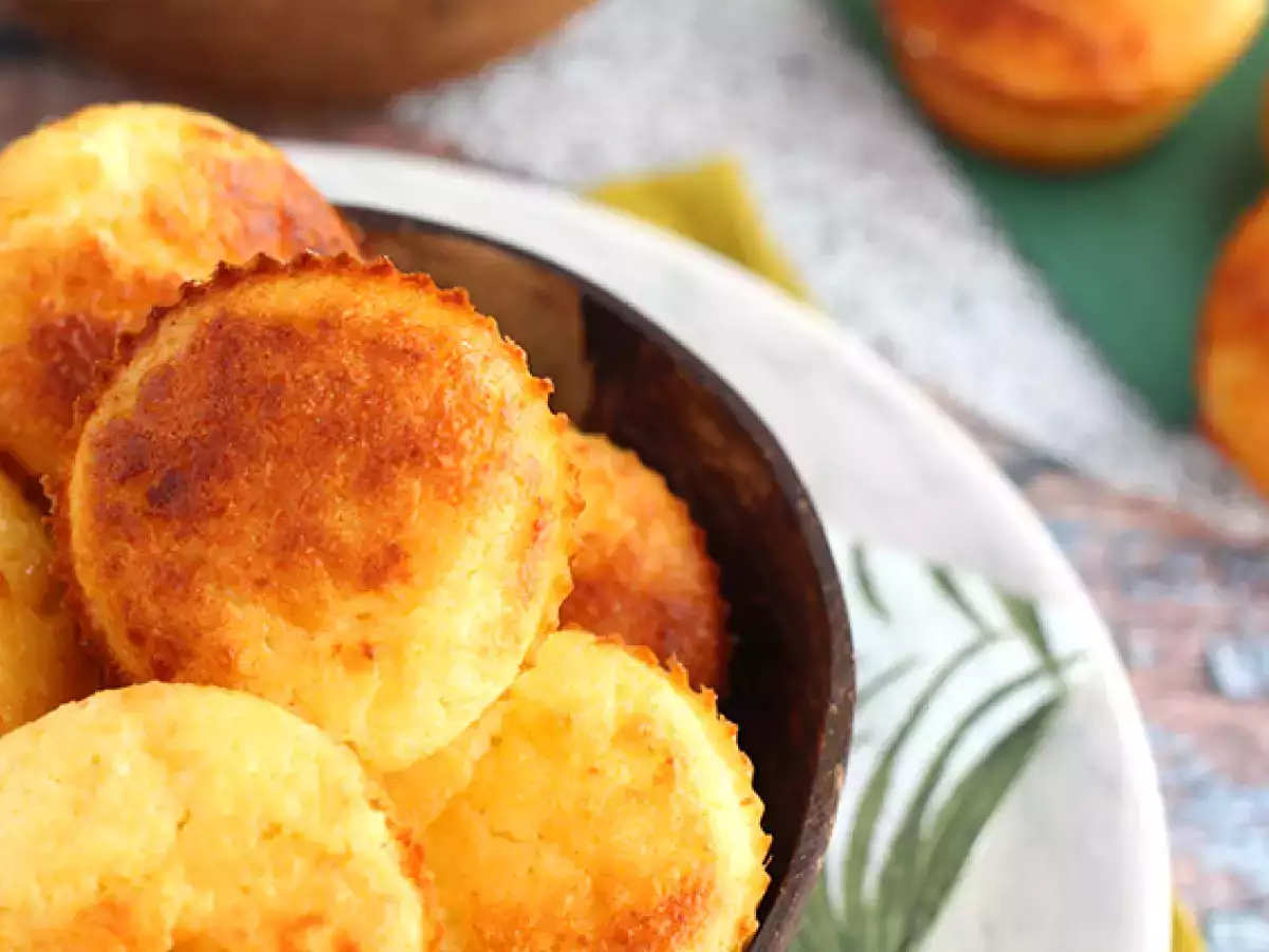Brazil kókuszos muffinok - Queijadinhas - fotó 2