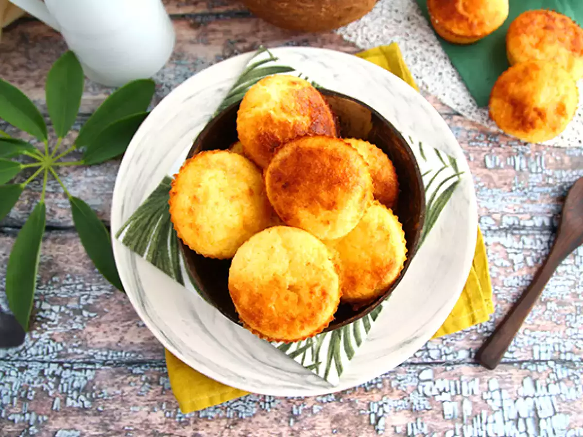 Brazil kókuszos muffinok - Queijadinhas - fotó 4