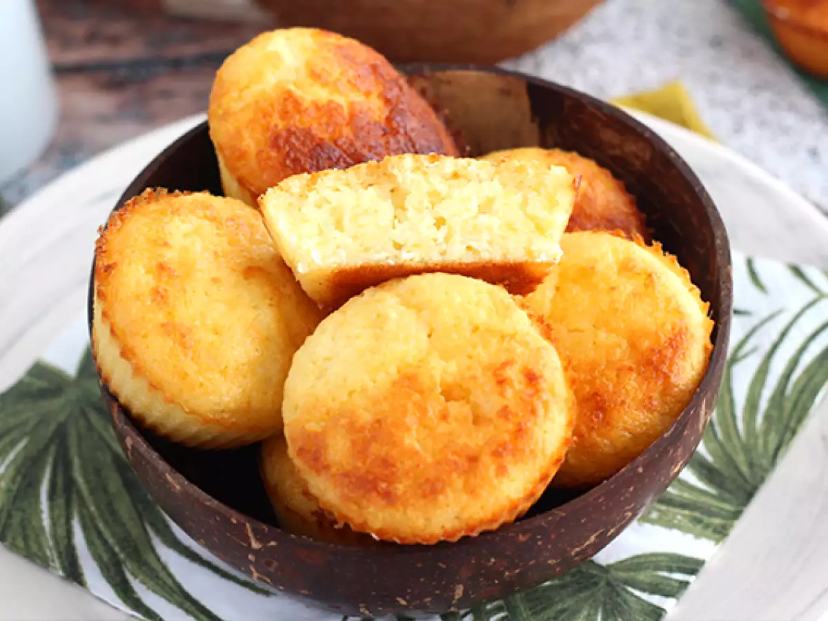 Brazil kókuszos muffinok - Queijadinhas - fotó 5
