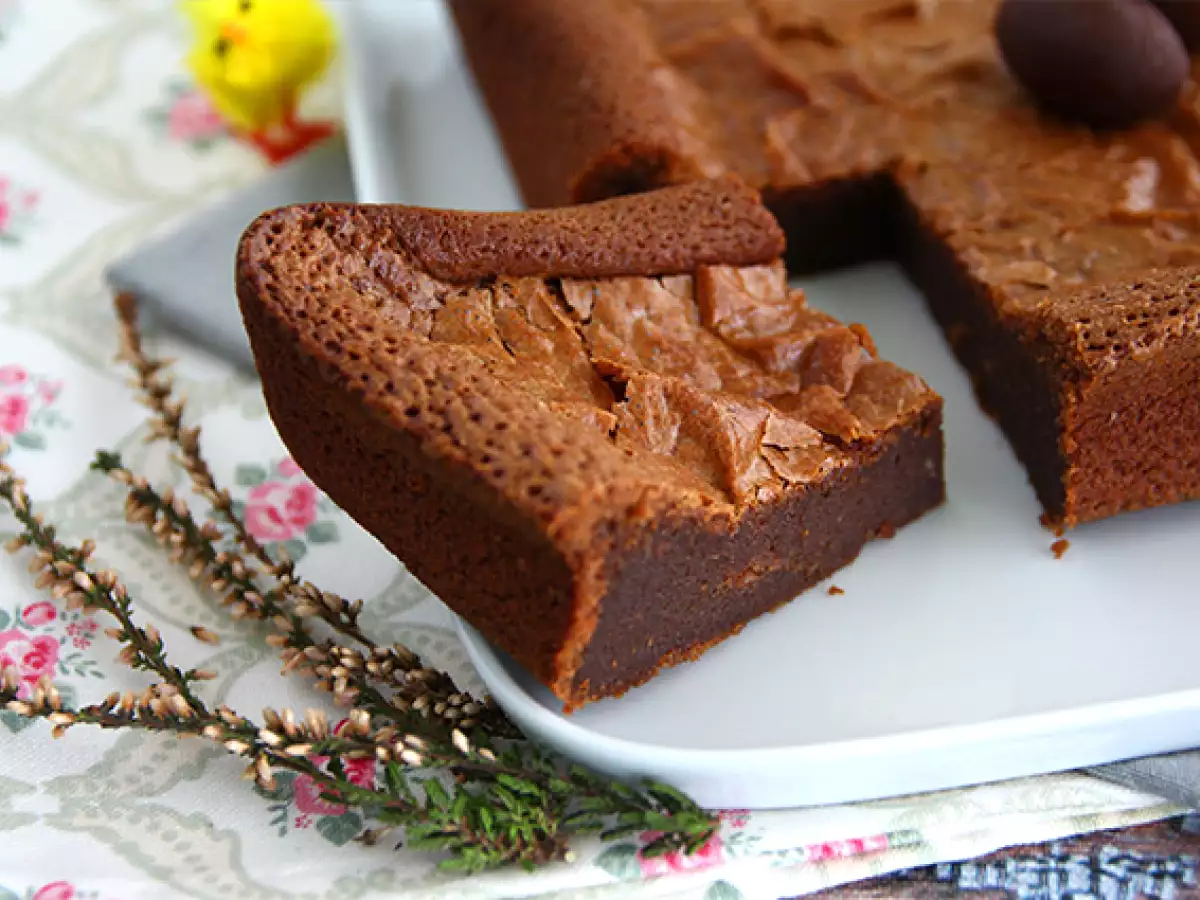 Brownie maradék húsvéti csokoládéval - fotó 2