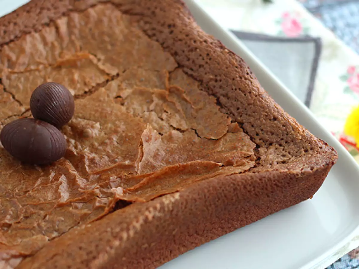 Brownie maradék húsvéti csokoládéval - fotó 3