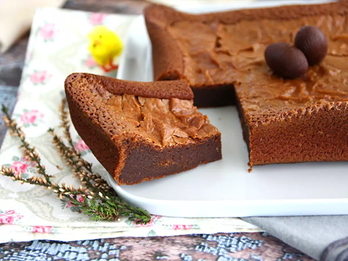 Brownie maradék húsvéti csokoládéval - fotó 4