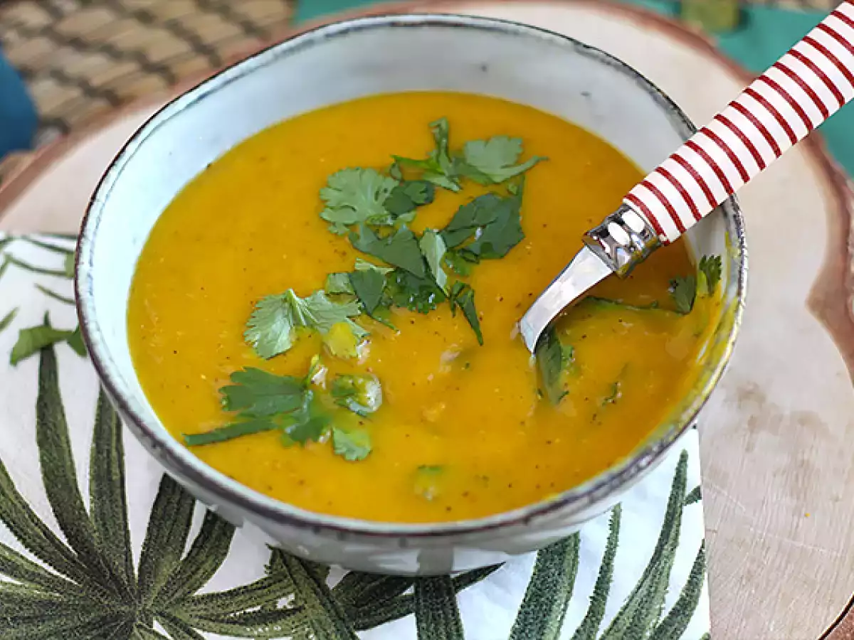 Butternut és korall lencseleves - fotó 4