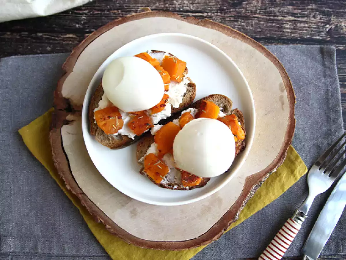 Butternut ricotta és tojás szendvicsek - fotó 4