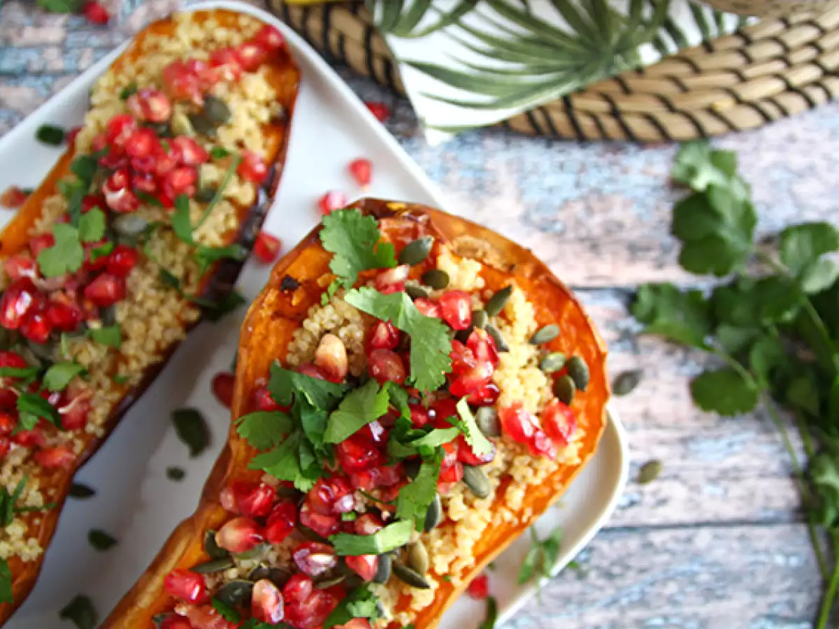 Butternut töltött quinoával és gránátalmával - fotó 2