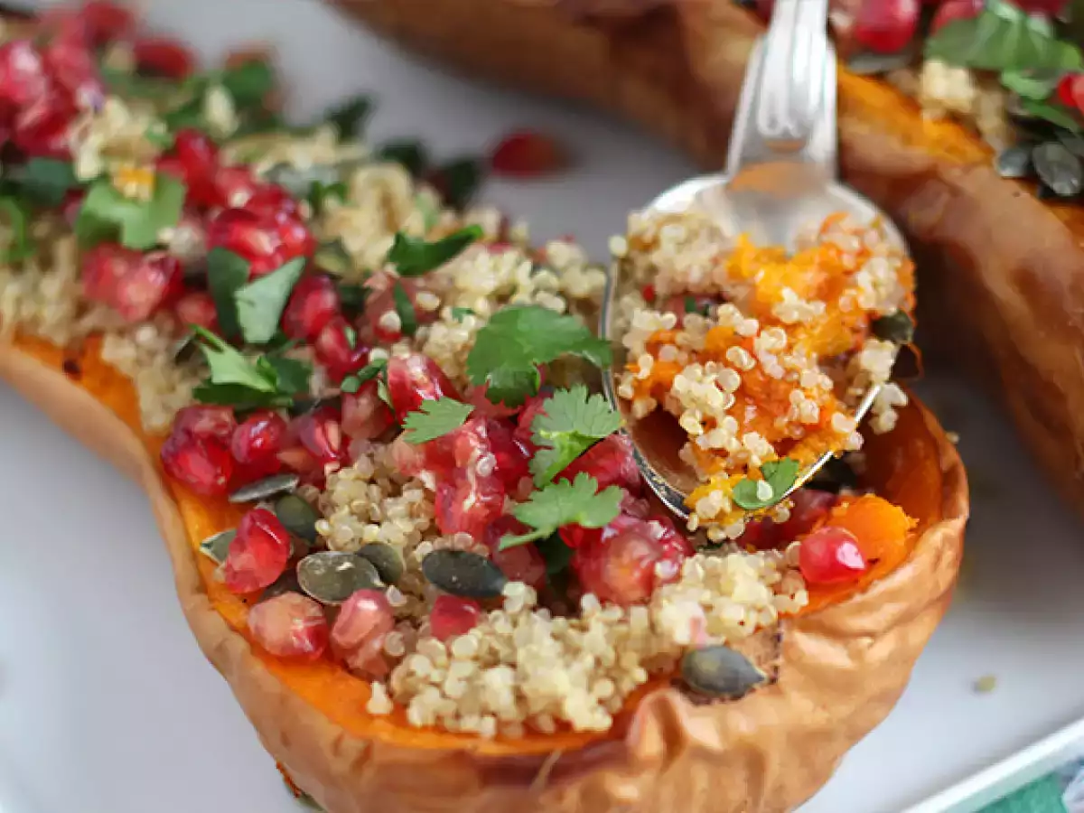 Butternut töltött quinoával és gránátalmával - fotó 4