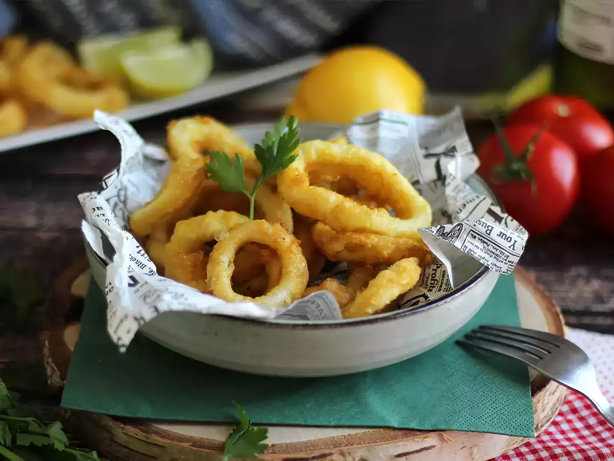Calamares a la romana - rántott tintahal tésztában - fotó 2