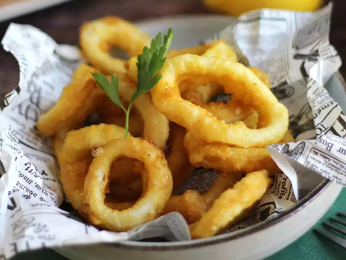 Calamares a la romana - rántott tintahal tésztában - fotó 3