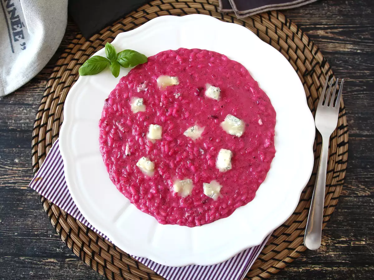 Cékla és gorgonzola rizottó: a színek és az intenzív ízek robbanása - fotó 3
