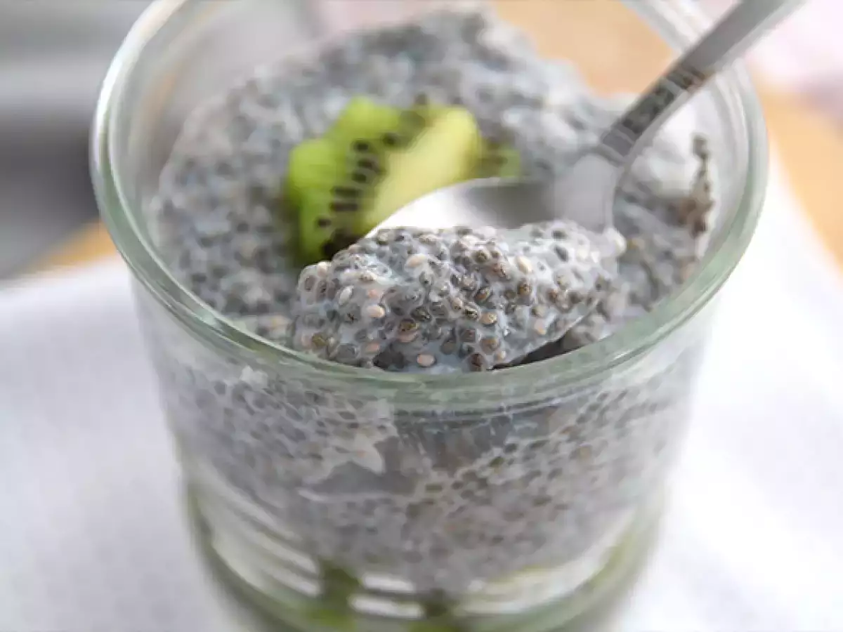 Chia mag puding kiwi gyümölccsel - fotó 2