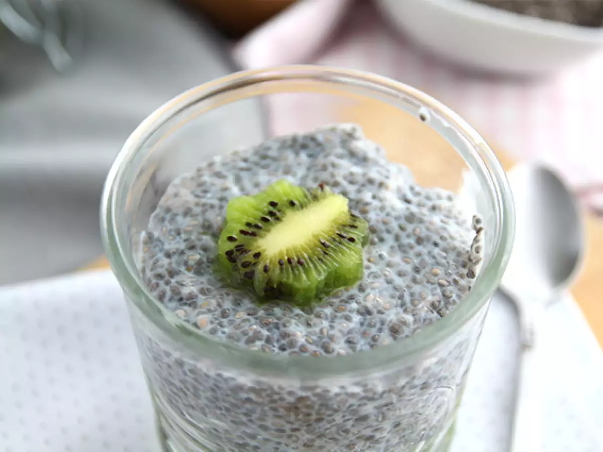 Chia mag puding kiwi gyümölccsel - fotó 4