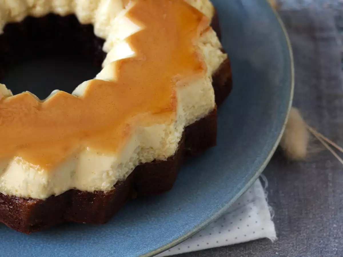Choco flan, a nedves csokoládétorta és a vaníliás karamellás flan tökéletes kombinációja. - fotó 4