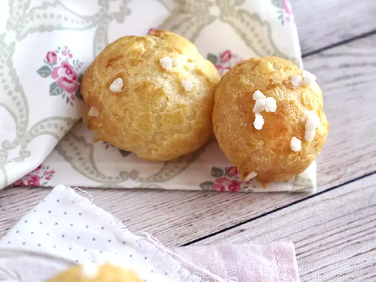 Chouquettes, choux gyöngyözött cukorral - fotó 3