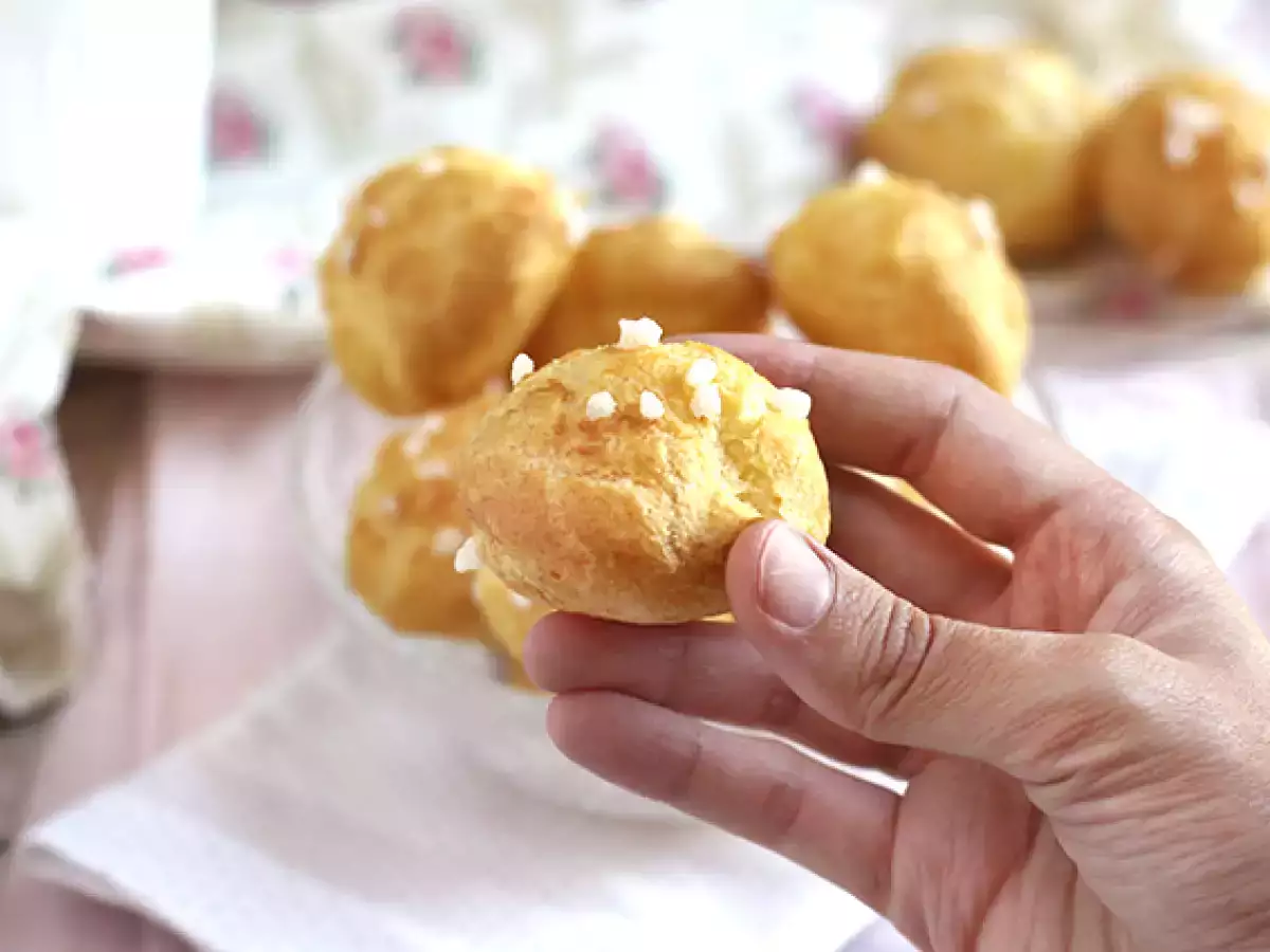 Chouquettes, choux gyöngyözött cukorral - fotó 4