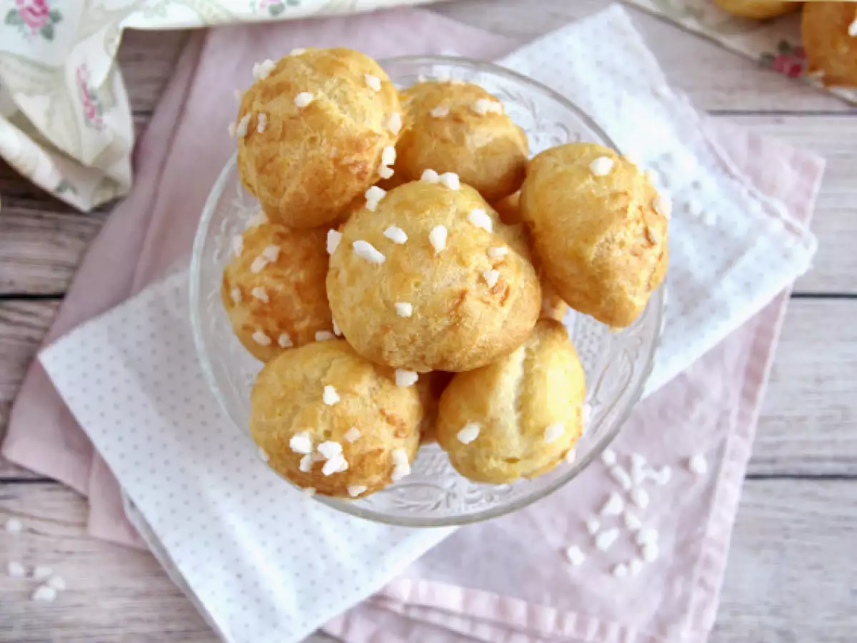 Chouquettes, choux gyöngyözött cukorral - fotó 5