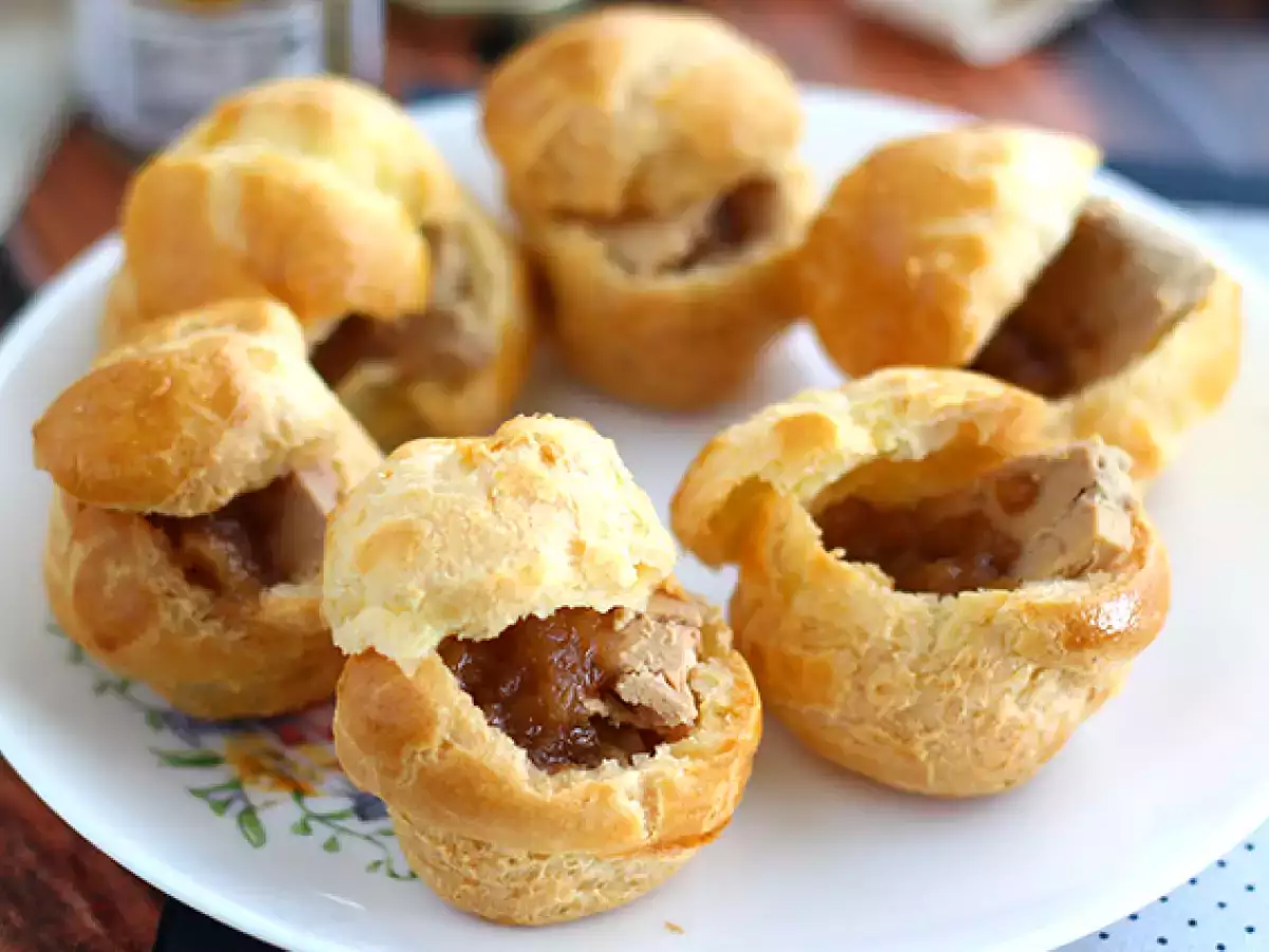Choux péksütemény libamájjal és hagymás konfitált hagymával - fotó 3
