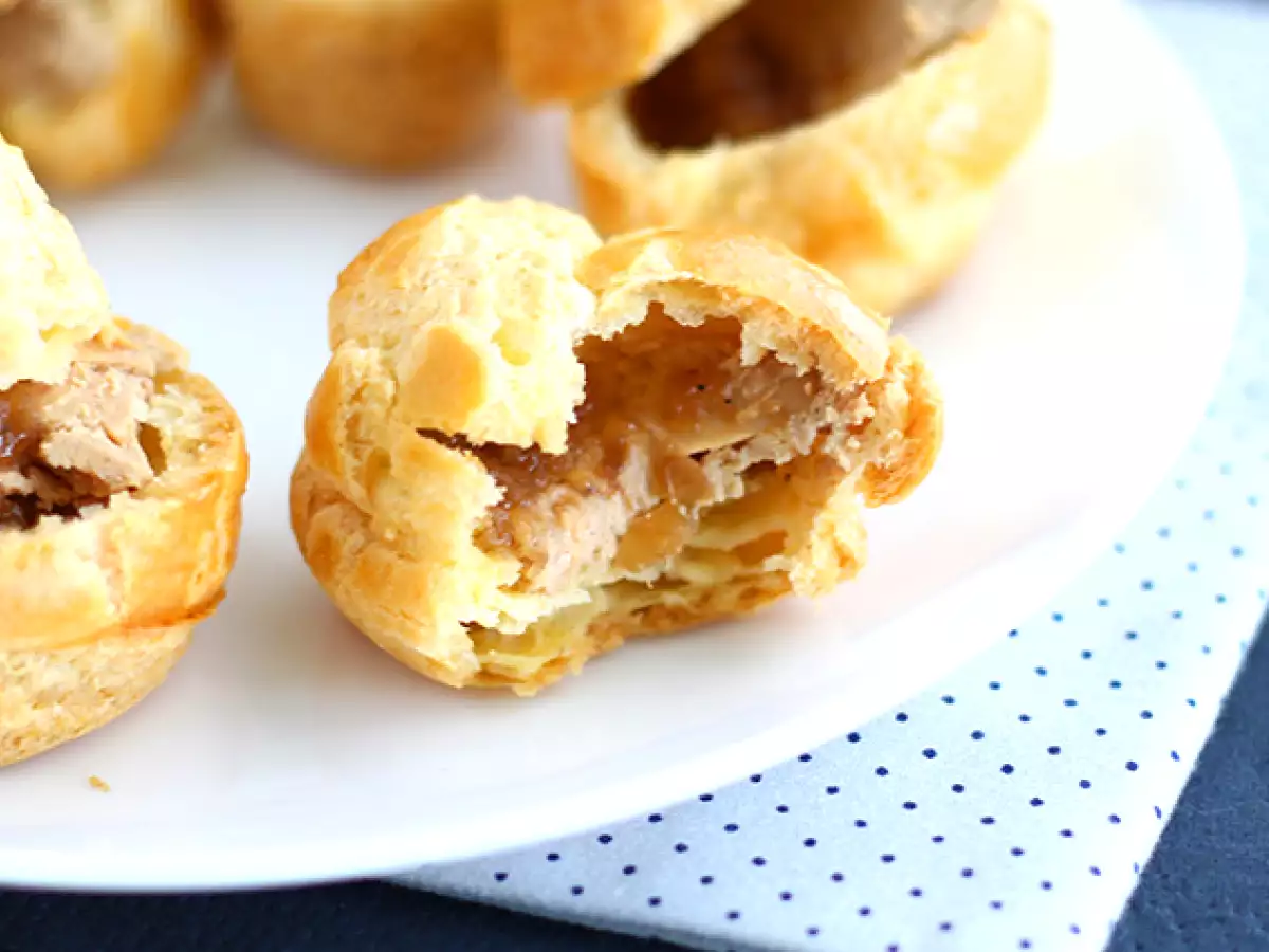 Choux péksütemény libamájjal és hagymás konfitált hagymával - fotó 4