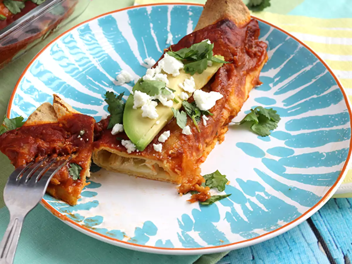 Csirke Enchiladas chili mártással - fotó 4