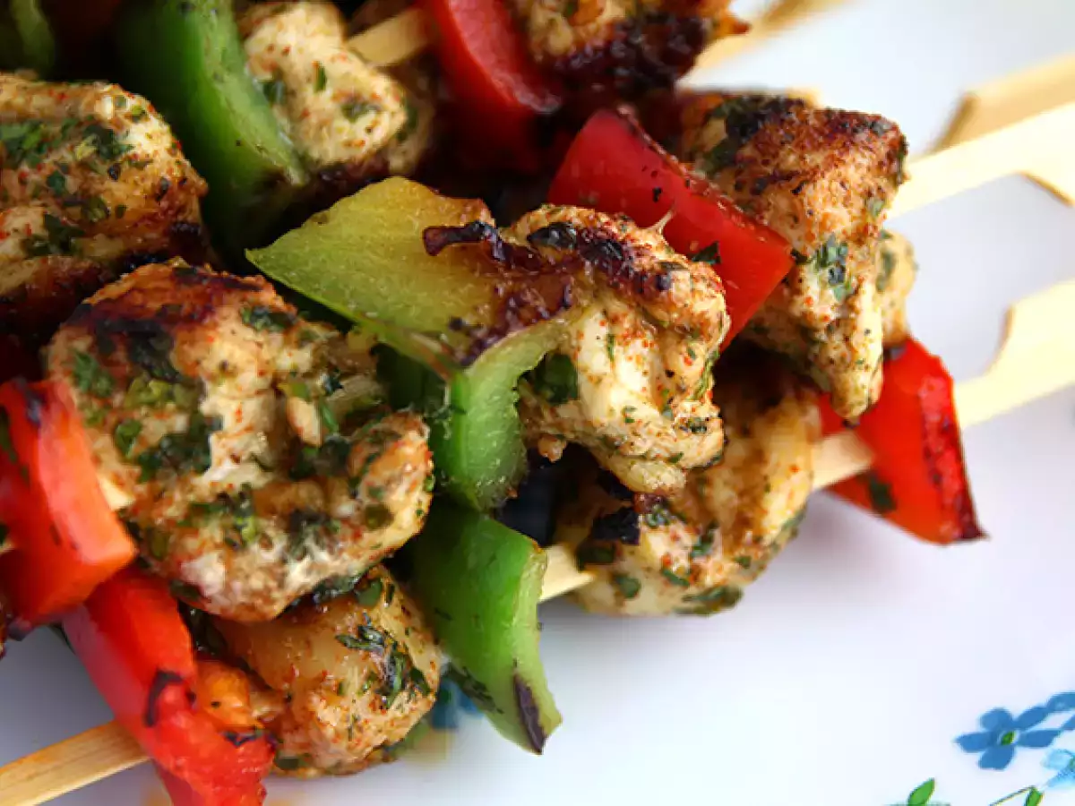 Csirke és paprika kebab - fotó 3