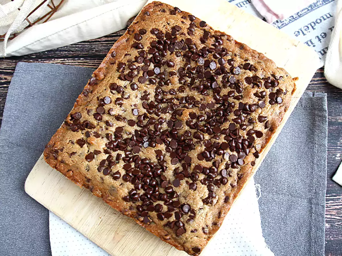Csokoládé chip cookie torta - fotó 2