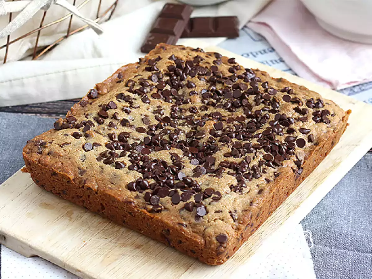 Csokoládé chip cookie torta - fotó 4